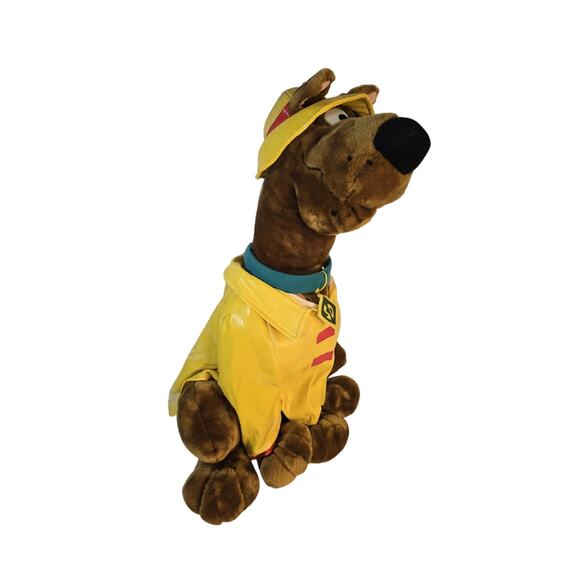 24" Scooby Doo Plush Rain Jacket Coat Rare 2001 Stuffed Animal Cartoon Network - Picture 1 of 9